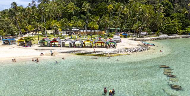 A Caribbean beach in Colon, Panama.
